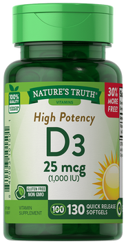 Вітамін Д3 Nature's Truth Vitamin D3 1000 IU 130 капсул