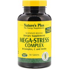 Супер Сильный Комплекс от Стресса, Mega-Stress, Nature's Plus, 90 таблеток