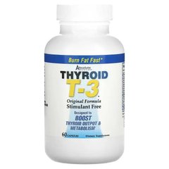 Щитовидная железа T-3, оригинальная формула, Absolute Nutrition, 60 капсул