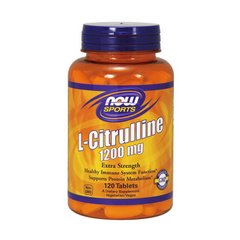 Л-Цитруллин Now Foods Citrulline 1200 mg (120 таблеток) нау фудс