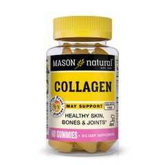 Колаген, Collagen, Mason Natural, 60 жувальних цукерок.