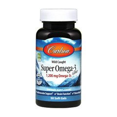 Супер Омега 3 Carlson Labs Super Omega 3 1200 mg Omega-3s 50 капс риб'ячий жир