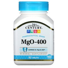 Оксид магнію 21st Century MgO-400 90 таблеток