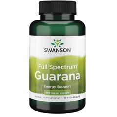 Гуарана Swanson Guarana 500 mg 100 капсул