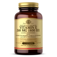 Натуральный витамин Е Vitamin E Solgar 268 мг 400 МЕ 50 желатиновых капсул солгар