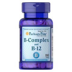 Комплекс витаминов группы Б Puritan's Pride Vitamin B-Complex And Vitamin B-12 (180 таб)