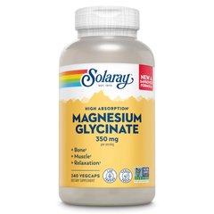 Магний глицинат Solaray Magnesium Glycinate 350mg 240 вег. капсул