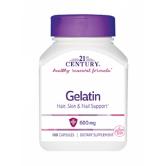 Желатин в капсулах 21st Century Gelatin 600 mg (100 капс) 21 век центури