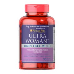 Витамины для женщин без железа Puritan's Pride Ultra Woman Iron Free Multi (90 капс)