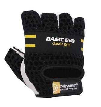 Перчатки для фитнеса и тяжелой атлетики Power System Basic EVO PS-2100 Black Yellow Line XS