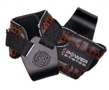 Гаки для тяги на зап'ястя Power System Hooks V2 PS-3360 Black/Red XL
