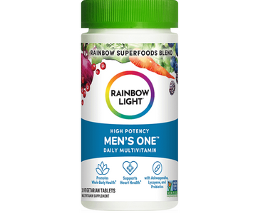 Мультивитамины для мужчин, Men's One, Rainbow Light, одна на день, высокая эффективность, 30 вегетарианских таблеток