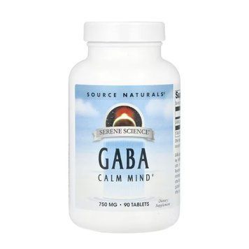 ГАМК Source Naturals Serene Science&reg; GABA 750 mg 90 таблеток