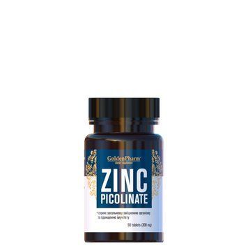 Цинк Golden Pharm Zinc Picolinate 300 mg 90 таблеток