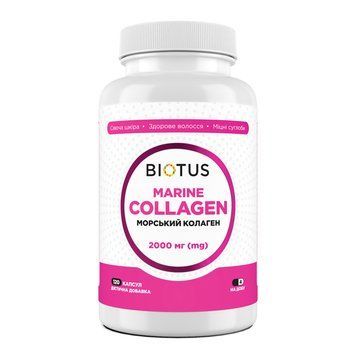 Морской коллаген, Marine Collagen, Biotus, 120 капсул