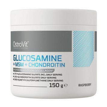 Глюкозамін хондроїтин МСМ OstroVit Glucosamine MSM Chondroitin 150 г raspberry