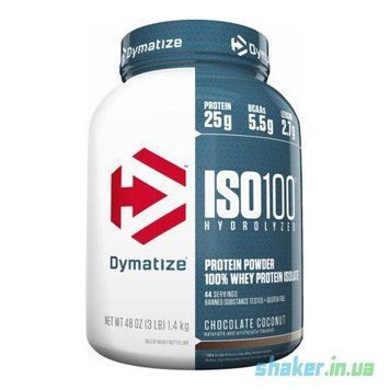 Сывороточный протеин изолят Dymatize ISO 100 1400 г gourmet vanilla