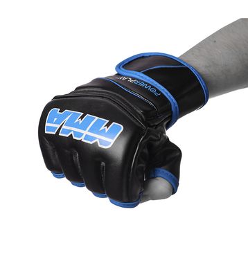 Перчатки для MMA PowerPlay 3055 черно-синие S