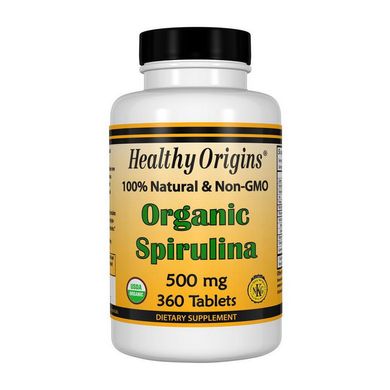 Спирулина Healthy Origins Organic Spirulina 500 mg 360 таб