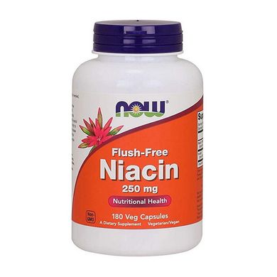 Ниацин Now Foods Flush-Free Niacin 250 mg (180 vcaps)