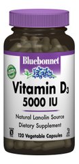 Вітамін D3 5000IU, Bluebonnet Nutrition, 120 гелевих капсул