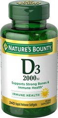 Вітамін D3 Nature's Bounty Vitamin D3 2000 IU 50 mcg 240 капсул
