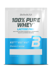 Сироватковий протеїн концентрат BioTech 100% Pure Whey Lactose Free (28 г) полуниця