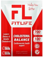 Для оптимизации холестерина FitLife Cholesterol Balance 20 капсул