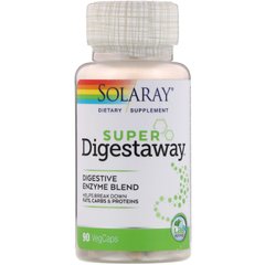 Супер ферменти для травлення Solaray Digestaway super 90 капсул
