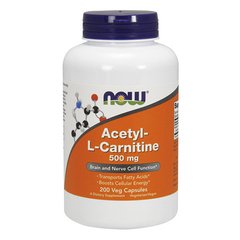 Ацетил Л-карнитин Now Foods Acetyl L-Carnitine 500 200 капсул