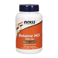 Бетаїн Now Foods Betaine HCl 648 mg (120 капс)