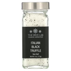 Итальянская морская соль с черным трюфелем, Italian Black Truffle Sea Salt, The Spice Lab, 113 г