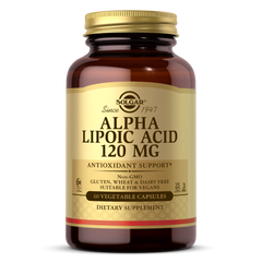 Альфа-липоевая кислота Solgar Alpha Lipoic Acid 120 mg 60 капсул