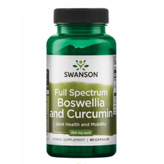 Босвеллія і куркумін Swanson Boswellia and Curcumin 60 капсул