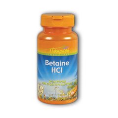Бетаін HCL і Пепсин Thompson Betaine HCL with pepsin 90 таблеток