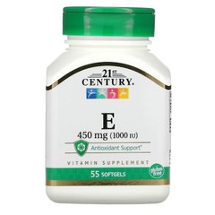 Витамин Е 21st Century Vitamin E 1000 IU 55 мяг. капсул