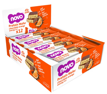 протеїнові батончики Novo Nutrition Protein Wafer bar 12x40 г Choclate Orange