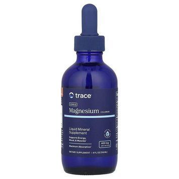 Ионный магний хлорид, Ionic Magnesium Chloride, Trace, 400 мг, жидкость, 118 мл