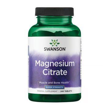 Магній Цитрат Swanson Magnesium Citrate Super Strength 240 Таблеток