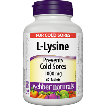 Лизин Webber Naturals L-Lysine 1000 mg 60 таблеток