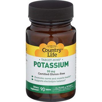 Калий Country Life Potassium 99 mg 90 таблеток