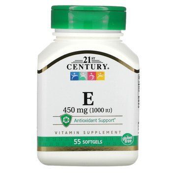 Витамин Е 21st Century Vitamin E 1000 IU 55 мяг. капсул