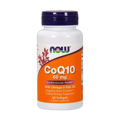 Коензим Q10 Now Foods CoQ10 60 mg with Omega-3 60 капс