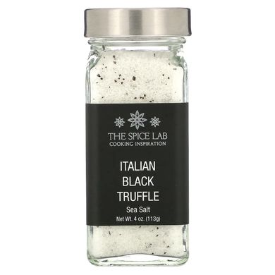 Итальянская морская соль с черным трюфелем, Italian Black Truffle Sea Salt, The Spice Lab, 113 г