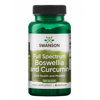 Босвеллія і куркумін Swanson Boswellia and Curcumin 60 капсул