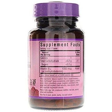 Метилкобаламін (В12) 1000мкг, Смак Малини, Earth Sweet Chewables, Bluebonnet Nutrition, 60 жувальних