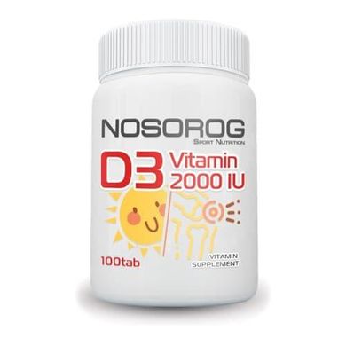 Вітамін Д3 Nosorog Vitamin D3 2000 IU (100 таблеток) носоріг