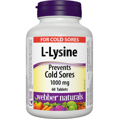 Лізин Webber Naturals L-Lysine 1000 mg 60 таблеток