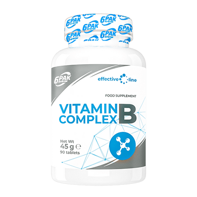 Комплекс витаминов группы Б 6Pak Vitamin B complex 90 таблеток
