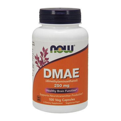 Діметіламіноетанол Now Foods DMAE 250 mg (100 капс) ДМАЕ